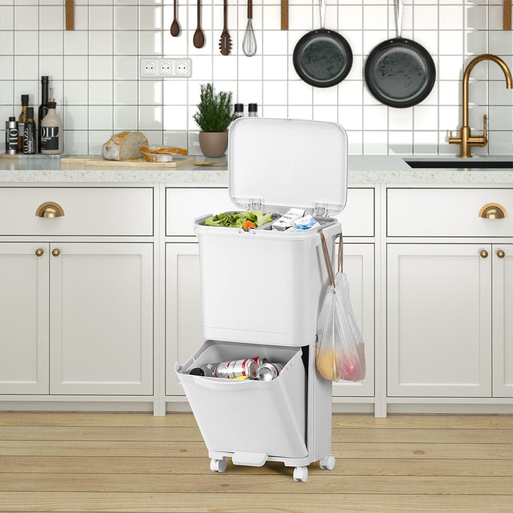 Pattumiera da Cucina Doppio Bidone 38 L Secchio Separazione Rifiuti Salvaspazio in Pattumiere da cucina Esplodia - Napoli, commercioVirtuoso.it