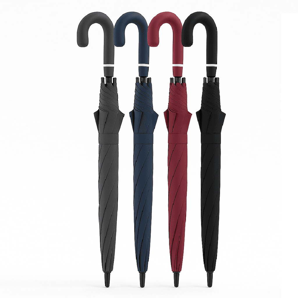 kit 3 Ombrelli Grandi Automatici Antivento 129cm Struttura in Fibra di Vetro Tessuto Extra in Ombrelli pieghevoli Danyx - Casoria, commercioVirtuoso.it