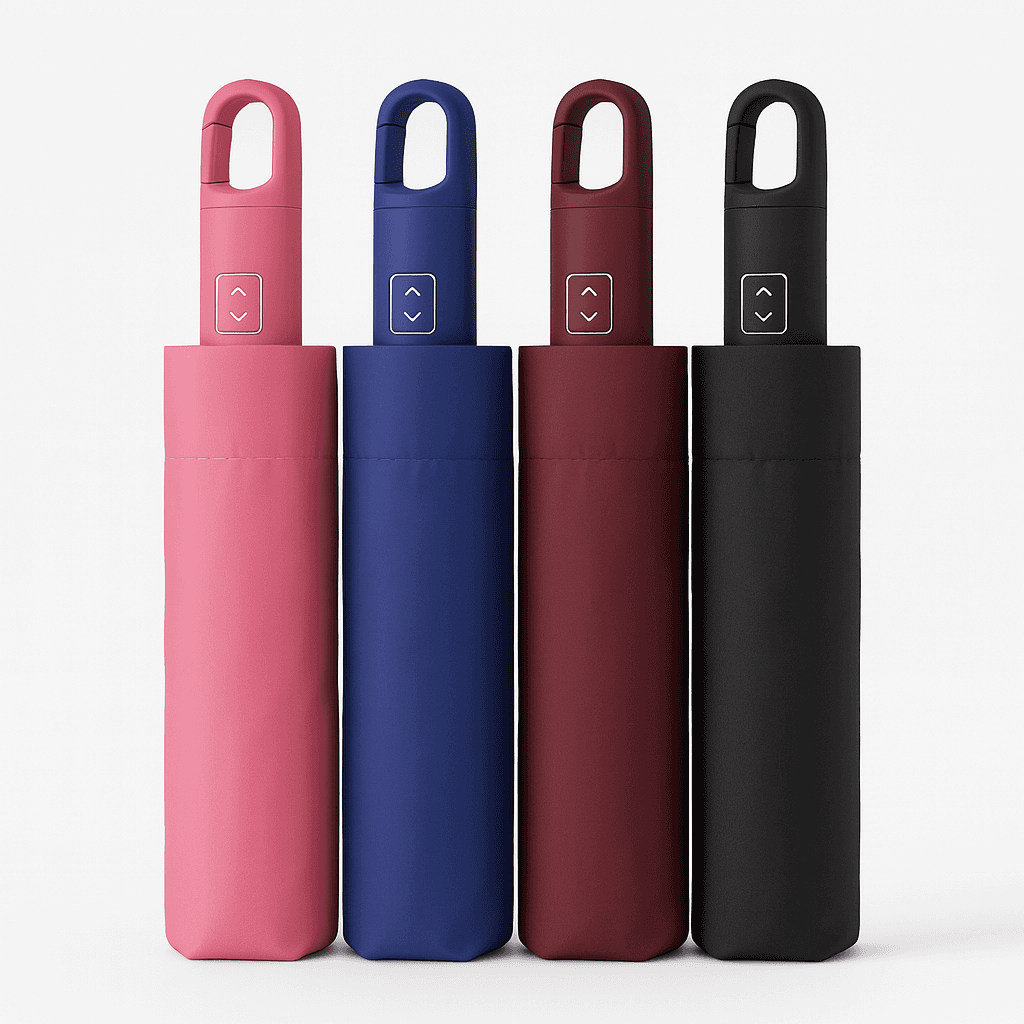 Kit 2 Ombrelli Mini Borsetta Apri e Chiudi con Gancio 8 Stecche Antivento in Fibra Uomo Donna in Ombrelli pieghevoli Danyx - Casoria, commercioVirtuoso.it