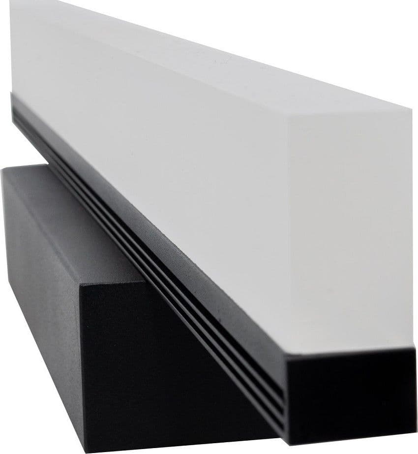 APPLIQUE MODERNO NERO LAMPADA PARETE LED 9W 4000K LUCE SPECCHIO BAGNO VETRO SATINATO in Applique Trade Shop italia - Napoli, commercioVirtuoso.it
