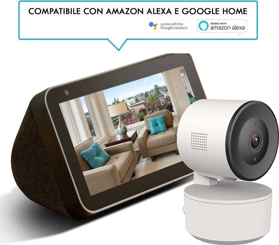 TELECAMERA FHD 1080P WIFI SMART MOTORIZZATA 3.6MM SENSORE MOVIMENTO ALEXA GOOGLE in Dom camera Trade Shop italia - Napoli, commercioVirtuoso.it