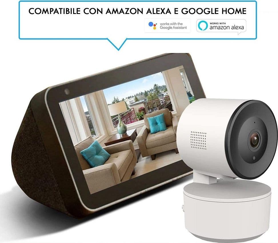 TELECAMERA FHD 1080P WIFI SMART MOTORIZZATA 3.6MM SENSORE MOVIMENTO ALEXA GOOGLE in Dom camera Trade Shop italia - Napoli, commercioVirtuoso.it