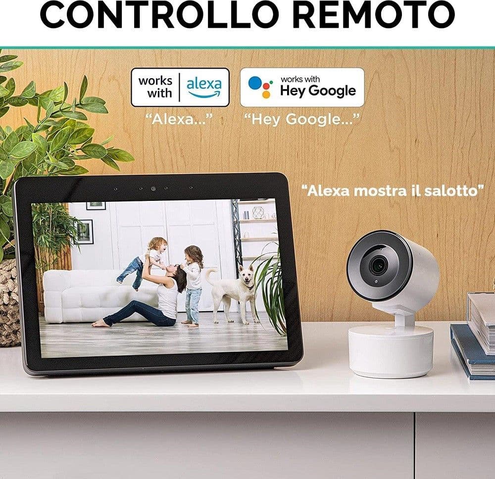 TELECAMERA FHD 1080P WIFI SMART MOTORIZZATA 3.6MM SENSORE MOVIMENTO ALEXA GOOGLE in Dom camera Trade Shop italia - Napoli, commercioVirtuoso.it