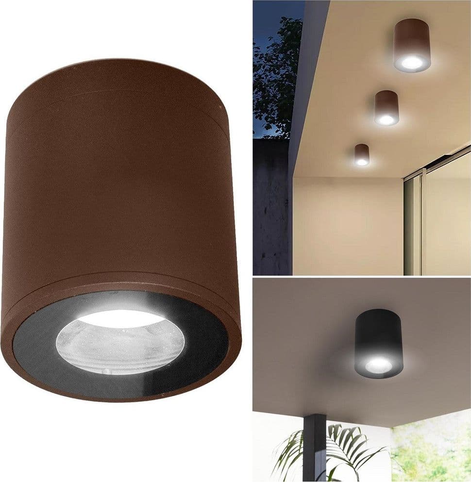 FARETTO LAMPADA SOFFITTO ATTACCO GU10 PLAFONIERA TONDA ESTERNO LED IMPERMEABILE in Plafoniere Trade Shop italia - Napoli, commercioVirtuoso.it