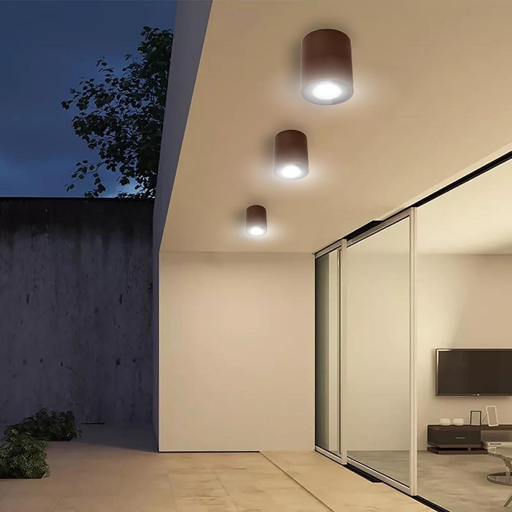 FARETTO LAMPADA SOFFITTO ATTACCO GU10 PLAFONIERA TONDA ESTERNO LED IMPERMEABILE in Plafoniere Trade Shop italia - Napoli, commercioVirtuoso.it