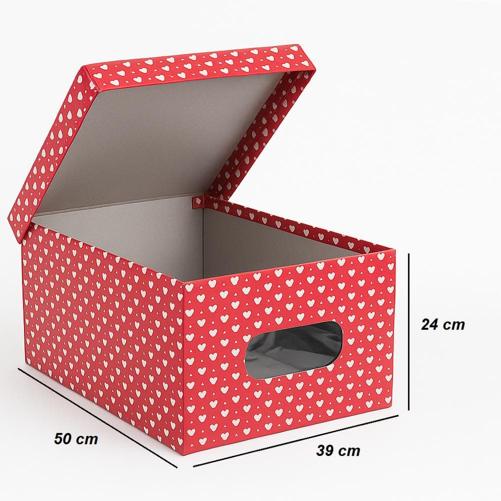 Kit 4pz Scatole Box Sistemazione Armadio in PVC Pieghevole 50x39 H24cm Col.Ass in Contenitori sottoletto Danyx - Casoria, commercioVirtuoso.it