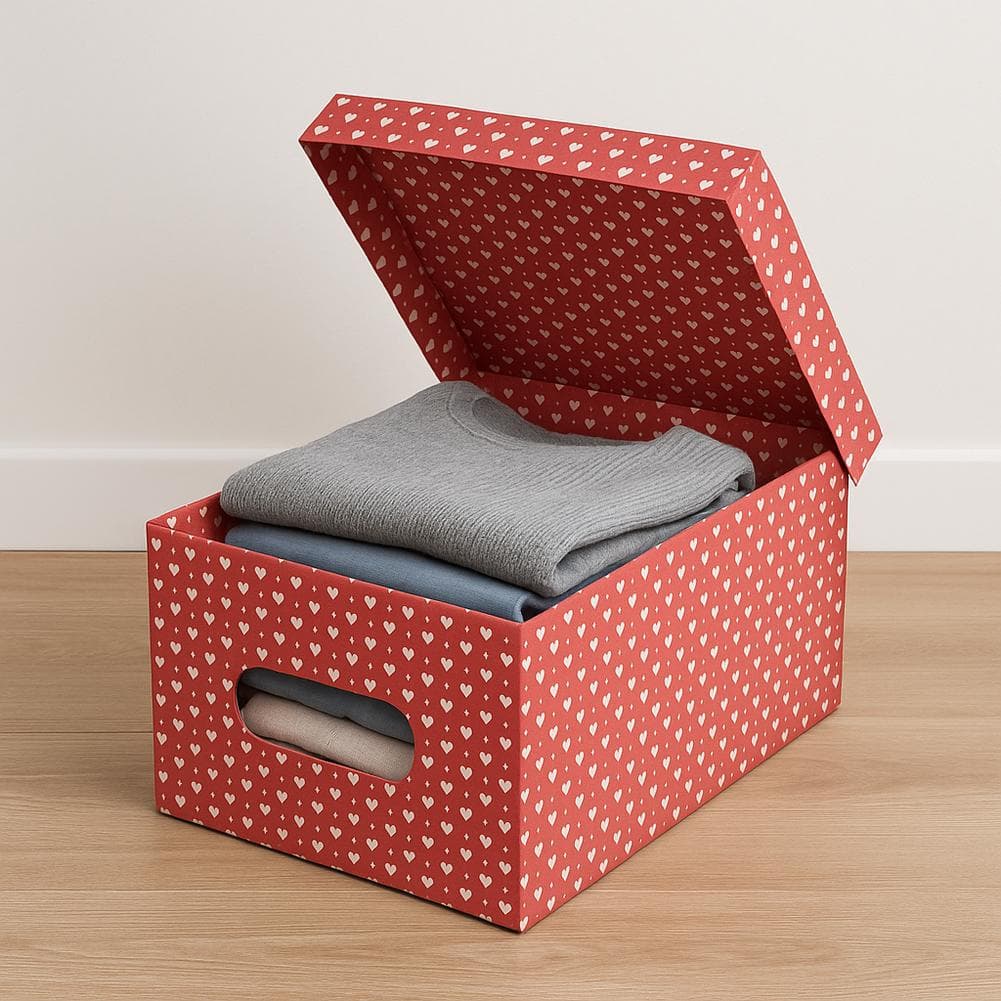 Kit 4pz Scatole Box Sistemazione Armadio in PVC Pieghevole 50x39 H24cm Col.Ass in Contenitori sottoletto Danyx - Casoria, commercioVirtuoso.it
