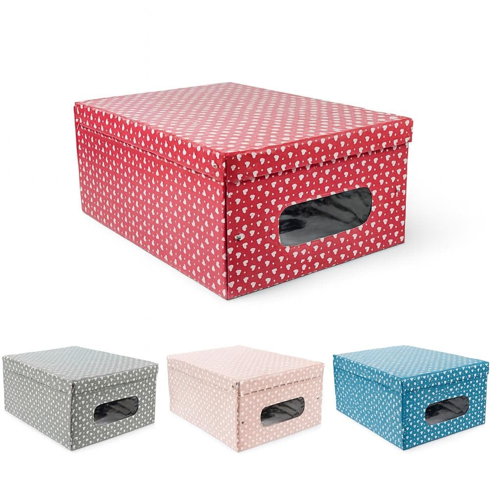Kit 4pz Scatole Box Sistemazione Armadio in PVC Pieghevole 50x39 H24cm Col.Ass in Contenitori sottoletto Danyx - Casoria, commercioVirtuoso.it