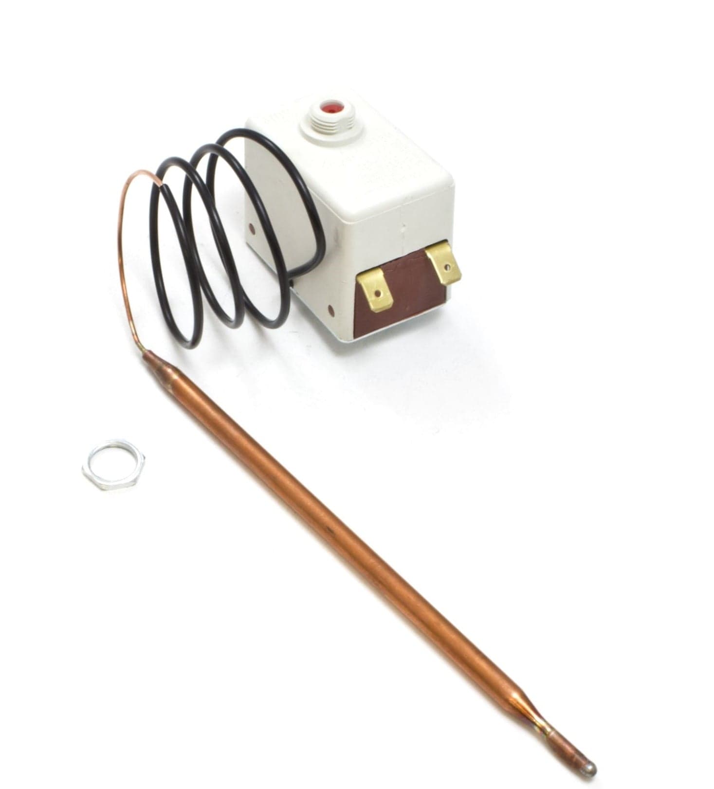 TERMOSTATO SCALDABAGNO C/ SICUREZZA + DADO T85, 92-7°C, SONDA L.155mm, in prodotto EuroStore07 - Alatri, commercioVirtuoso.it