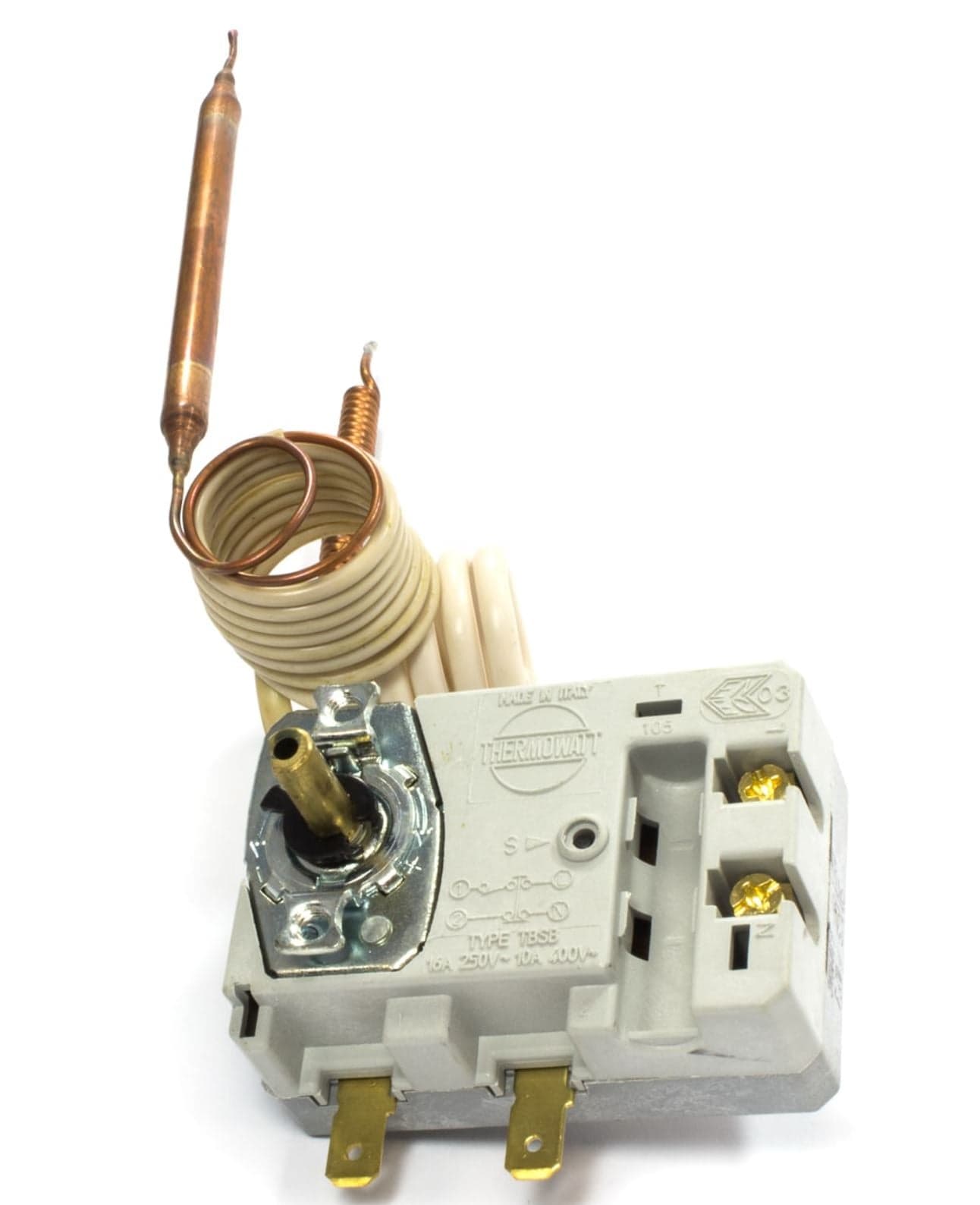TERMOSTATO SCALDABAGNO TBSB R 70/105° 800/70 SONDA 100mm, Ø6mm. 2 contatti. in prodotto EuroStore07 - Alatri, commercioVirtuoso.it