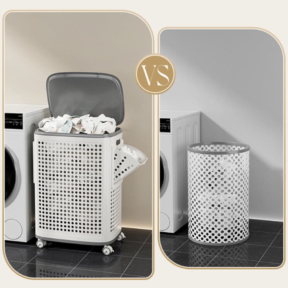 Portabiancheria con Ruote Cassetti Separatori Porta Biancheria Anti Odore Bianco in Ceste per la biancheria Esplodia - Napoli, commercioVirtuoso.it