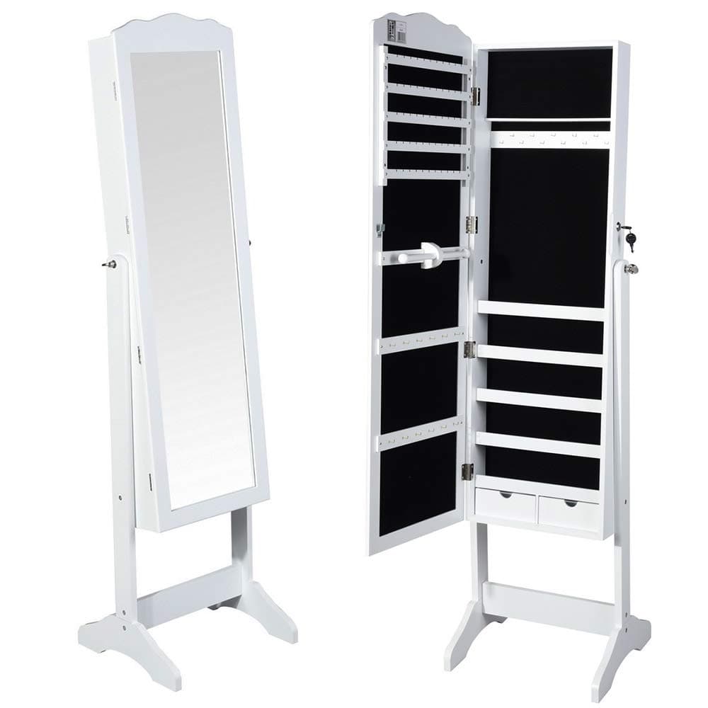 Specchiera Portagioie Armadietto Portagioielli Basculante con Specchio Legno Bianco in Scatole Danyx - Casoria, commercioVirtuoso.it