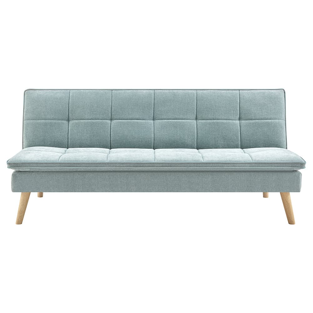 Divano Letto Reclinabile 3 Posti Ergonomico in Tessuto Celeste con Gambe Legno in Divani Esplodia - Napoli, commercioVirtuoso.it