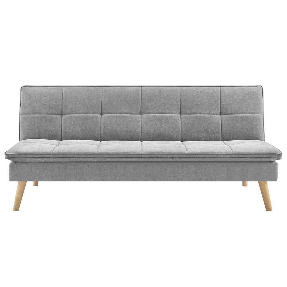 Divano Letto Reclinabile 3 Posti Ergonomico in Tessuto Grigio con Gambe in Legno in Divani Esplodia - Napoli, commercioVirtuoso.it