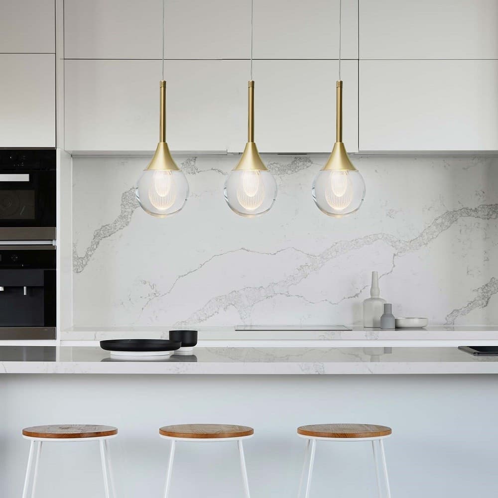 LAMPADARIO MODERNO LED 5W GLOBO LAMPADA DORATA PENDENTE LUCE 3000K 4000K 6500K LP-41 in Lampade a sospensione Trade Shop italia - Napoli, commercioVirtuoso.it