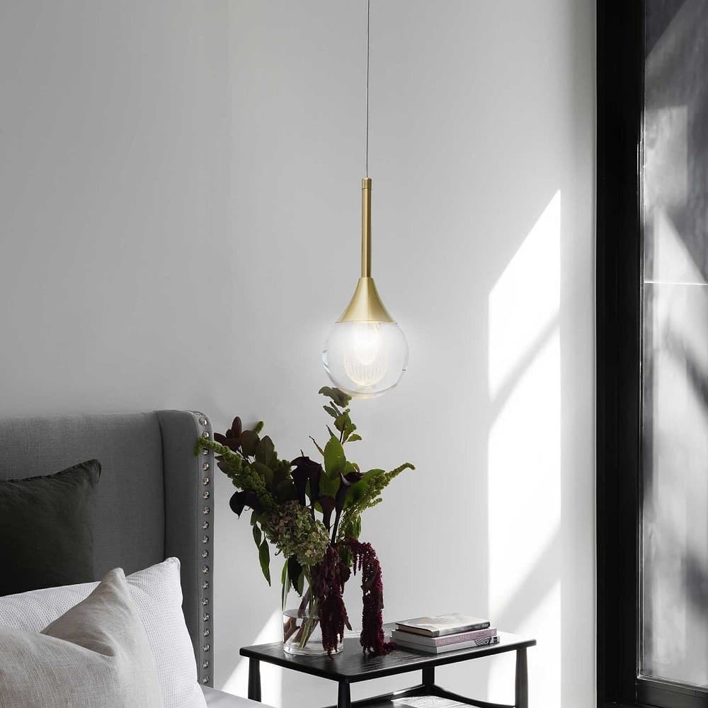 LAMPADARIO MODERNO LED 5W GLOBO LAMPADA DORATA PENDENTE LUCE 3000K 4000K 6500K LP-41 in Lampade a sospensione Trade Shop italia - Napoli, commercioVirtuoso.it