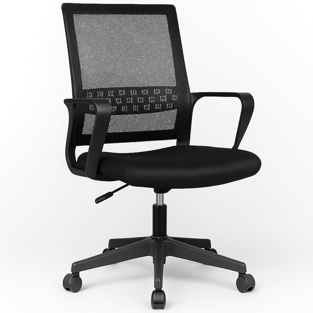 Sedia da Scrivania Nera con Ruote Piroettanti Seduta Ergonomica Ufficio e Casa in Sedie da scrivania Esplodia - Napoli, commercioVirtuoso.it