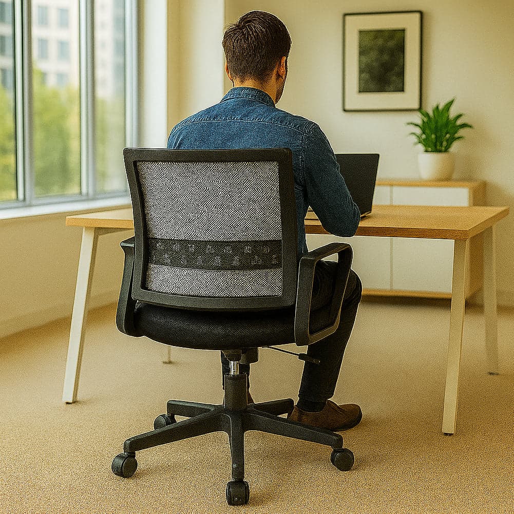 Sedia da Scrivania Nero e Grigio Ruote Piroettanti Seduta Ergonomica da Ufficio in Sedie da scrivania Esplodia - Napoli, commercioVirtuoso.it