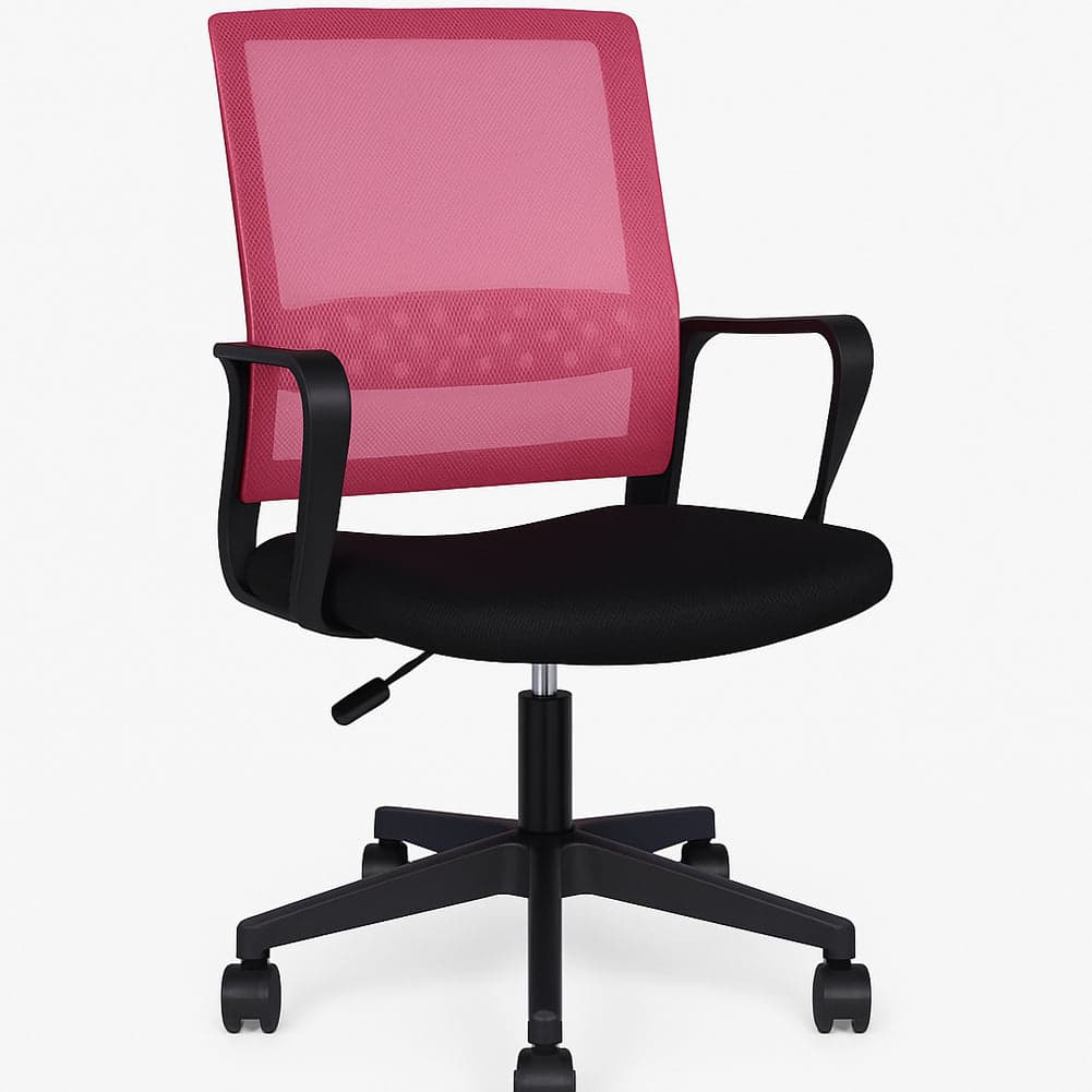 Sedia da Scrivania Nero e Rosa Ruote Piroettanti Seduta Ergonomica da Ufficio in Sedie da scrivania Esplodia - Napoli, commercioVirtuoso.it