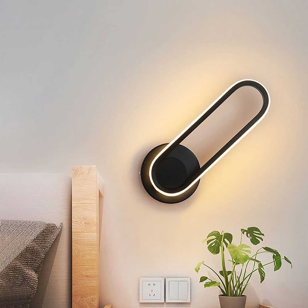 APPLIQUE LED GIREVOLE 9W 3 STEP LUCE 3000K 4000K 6000K LAMPADA ELEGANTE MURO 230V in Applique Trade Shop italia - Napoli, commercioVirtuoso.it