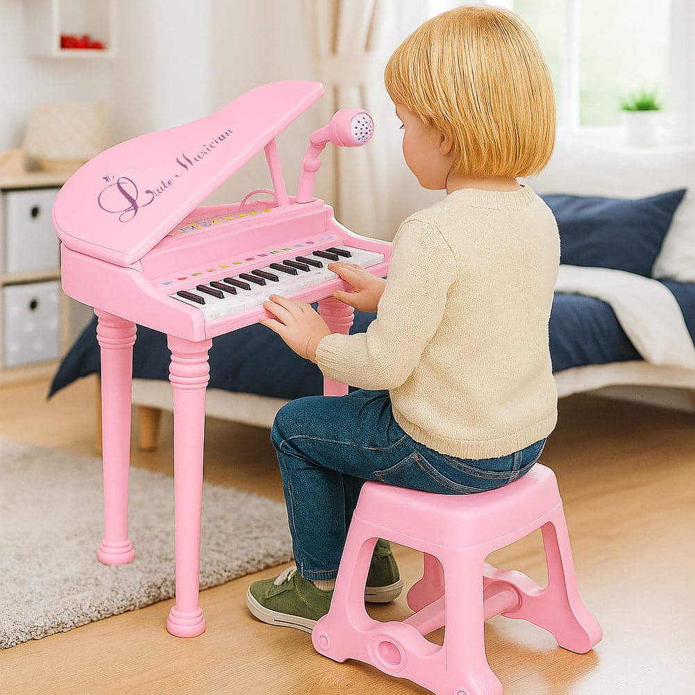 Pianoforte per Bambini con 31 Tasti Sgabello e Microfono Tastiera Musicale Rosa in Pianoforti e tastiere Esplodia - Napoli, commercioVirtuoso.it