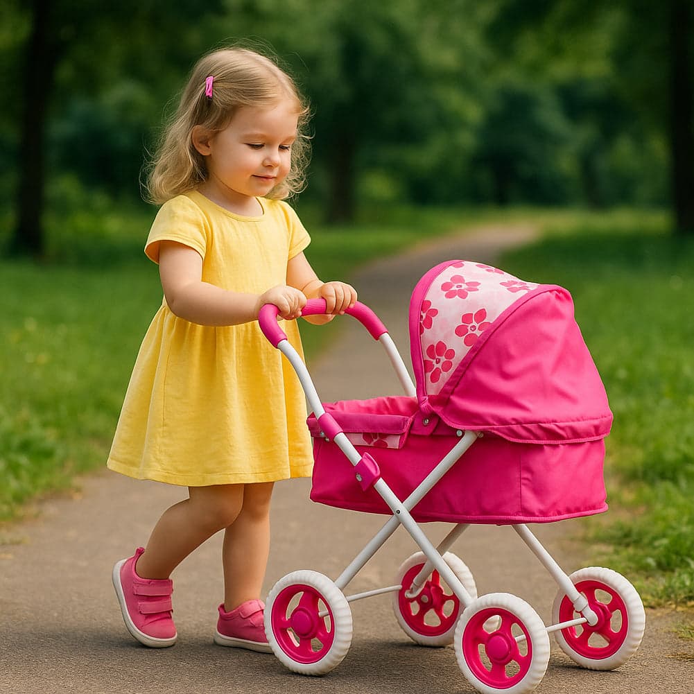 Passeggino Carrozzina per Bambole a 4 Ruote Rosa Gioco Giocattolo per Bambine in Carrozzine e passeggini Esplodia - Napoli, commercioVirtuoso.it