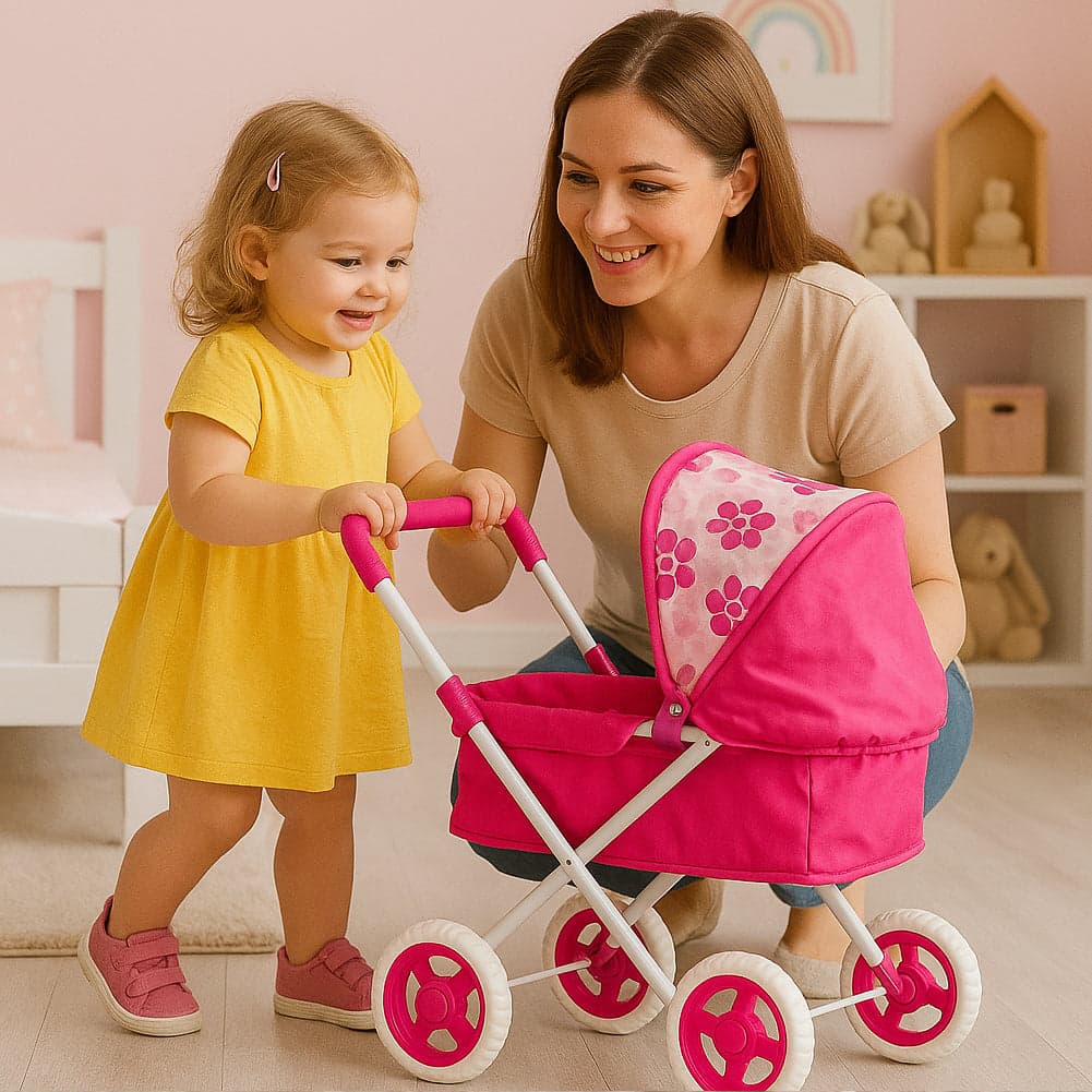 Passeggino Carrozzina per Bambole a 4 Ruote Rosa Gioco Giocattolo per Bambine in Carrozzine e passeggini Esplodia - Napoli, commercioVirtuoso.it