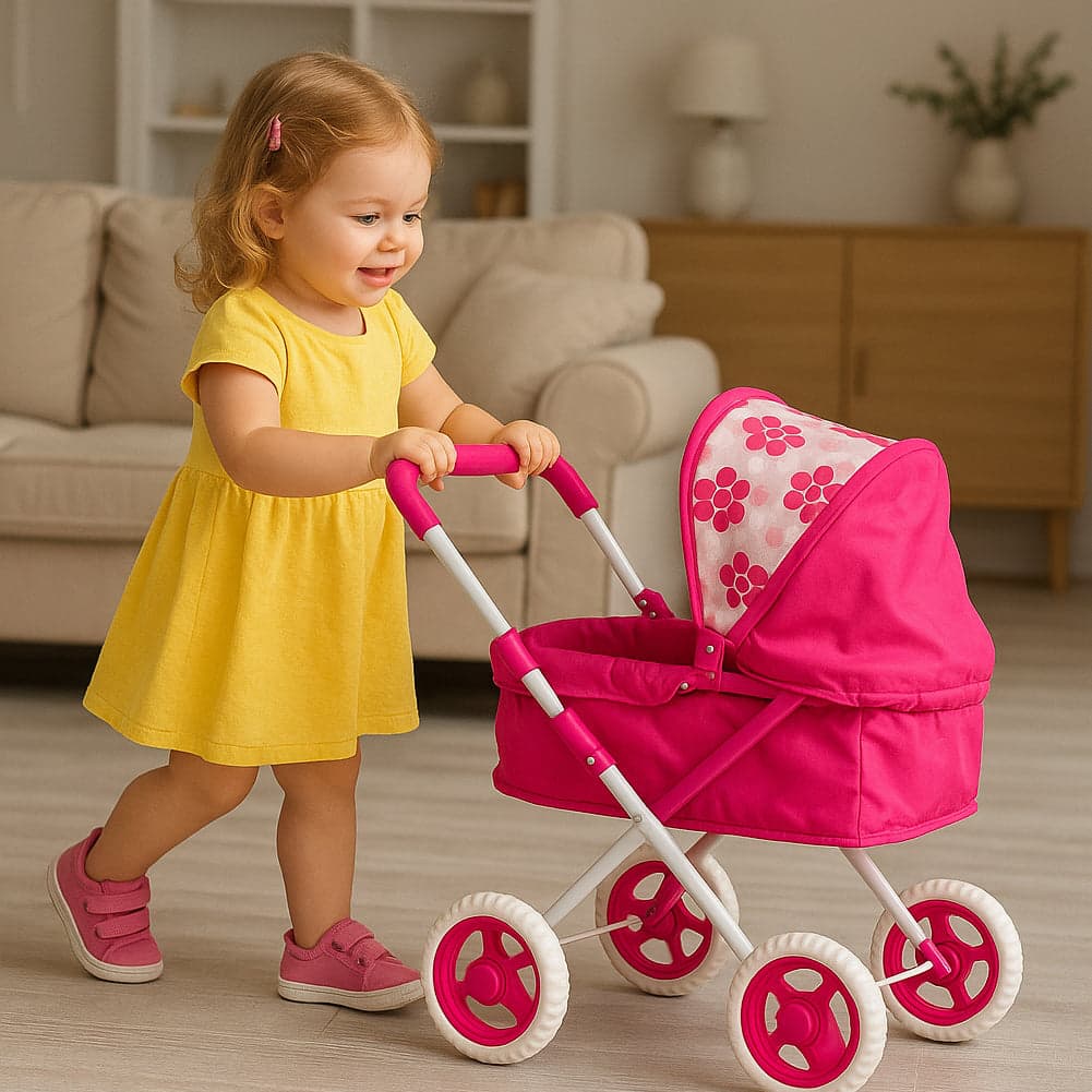 Passeggino Carrozzina per Bambole a 4 Ruote Rosa Gioco Giocattolo per Bambine in Carrozzine e passeggini Esplodia - Napoli, commercioVirtuoso.it