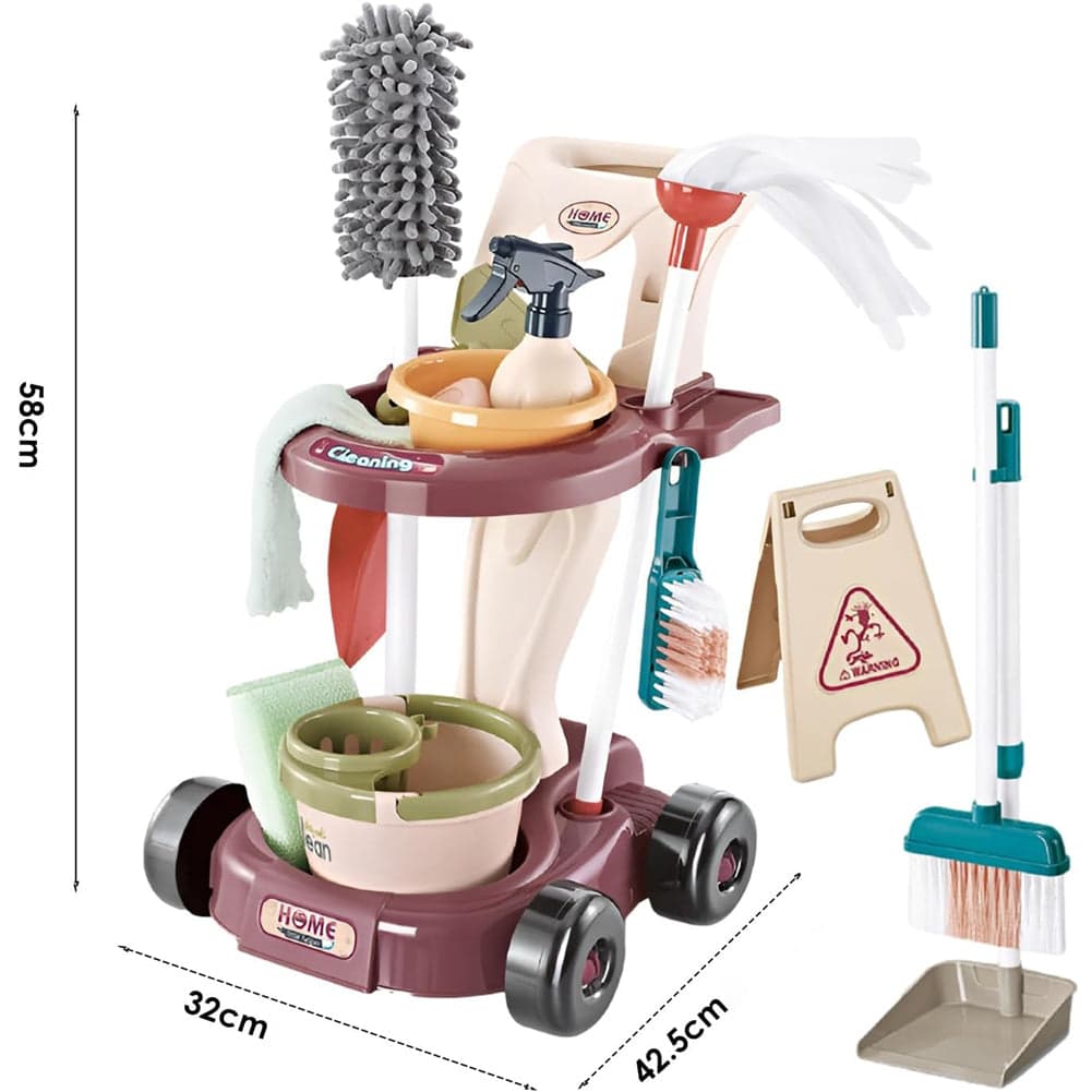 Kit di Pulizia per Bambini con Carrello Scopa Paletta Giocattolo Gioco Educativo in Elettrodomestici giocattolo Esplodia - Napoli, commercioVirtuoso.it