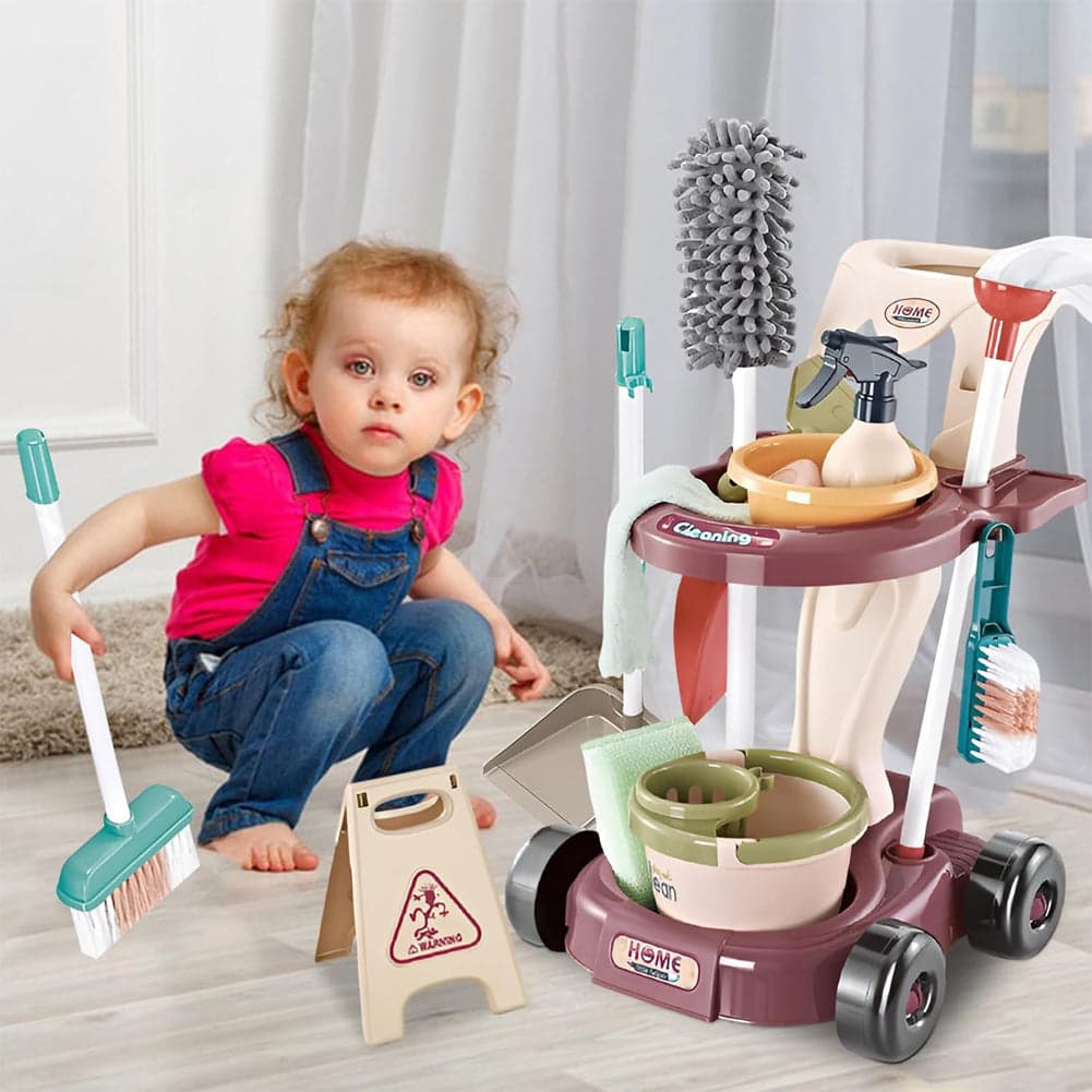 Kit di Pulizia per Bambini con Carrello Scopa Paletta Giocattolo Gioco Educativo in Elettrodomestici giocattolo Esplodia - Napoli, commercioVirtuoso.it
