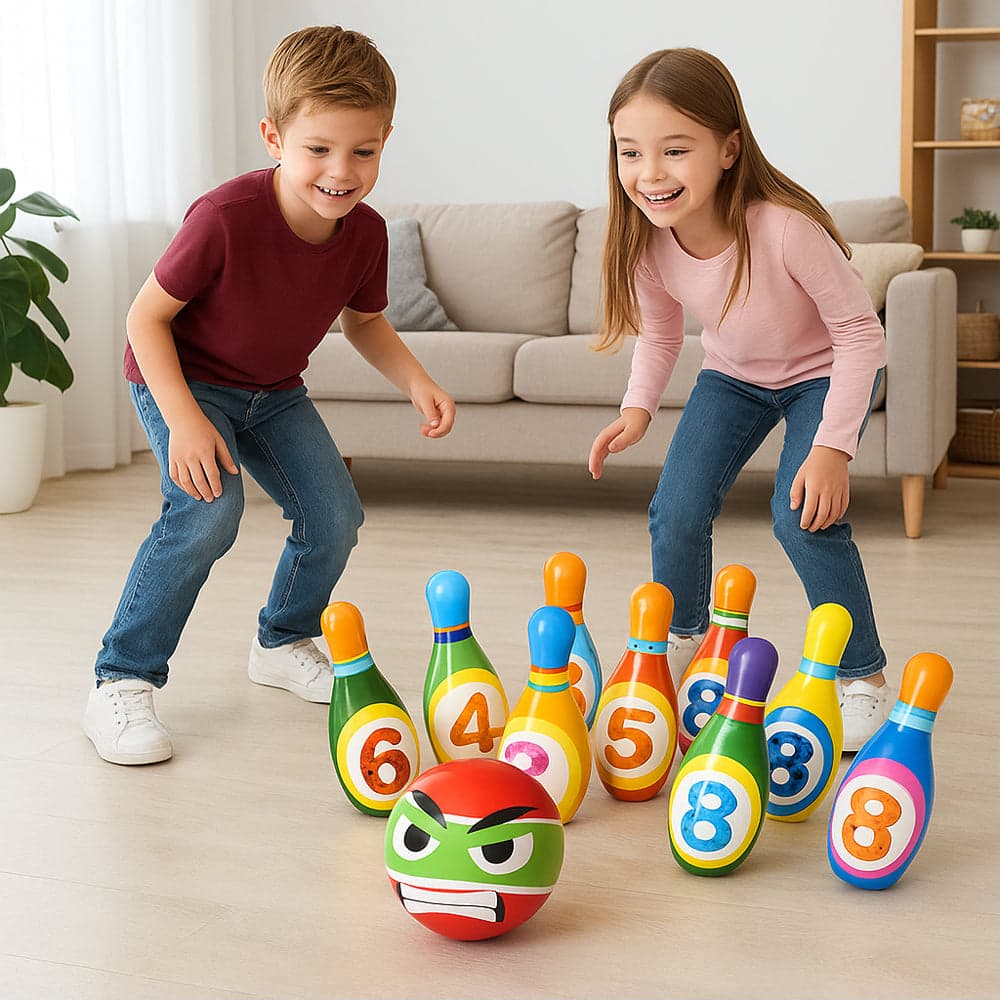 Set 10 Birilli da Bowling Giocattolo per Bambini con Pallina Morbidi e Sicuri in Bowling e birilli Esplodia - Napoli, commercioVirtuoso.it