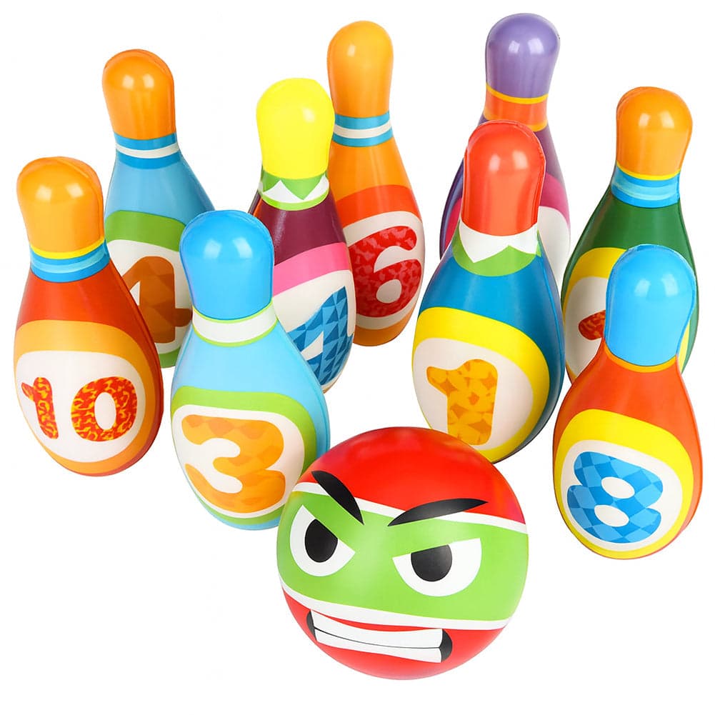 Set 10 Birilli da Bowling Giocattolo per Bambini con Pallina Morbidi e Sicuri in Bowling e birilli Esplodia - Napoli, commercioVirtuoso.it