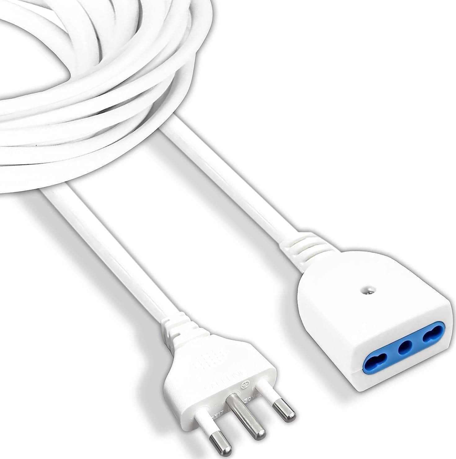 CAVO PROLUNGA ELETTRICA DA 3 METRI CON SPINA DA 16A PRESA BIPASSO 10A 16A BIANCO in Prolunghe Trade Shop italia - Napoli, commercioVirtuoso.it