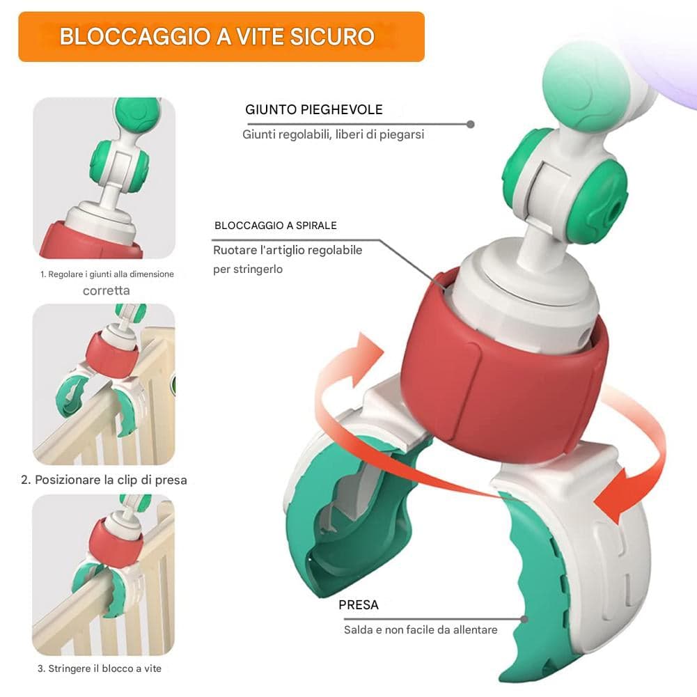 Giostrina Arco per Neonati con Suono e Morsetti Regolabili Giocattolo Educativo in Giochi da passeggino Esplodia - Napoli, commercioVirtuoso.it