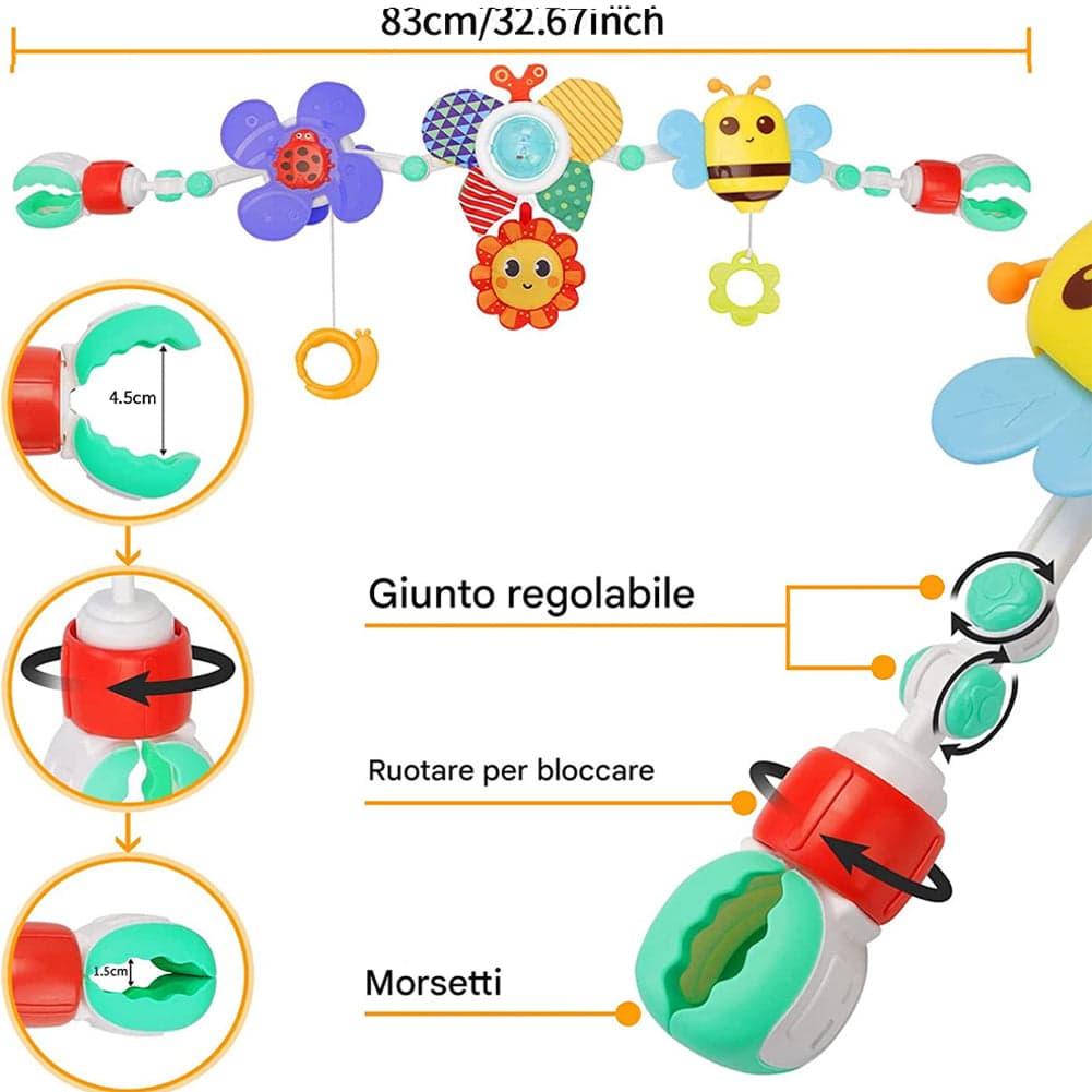 Giostrina Arco per Neonati con Suono e Morsetti Regolabili Giocattolo Educativo in Giochi da passeggino Esplodia - Napoli, commercioVirtuoso.it