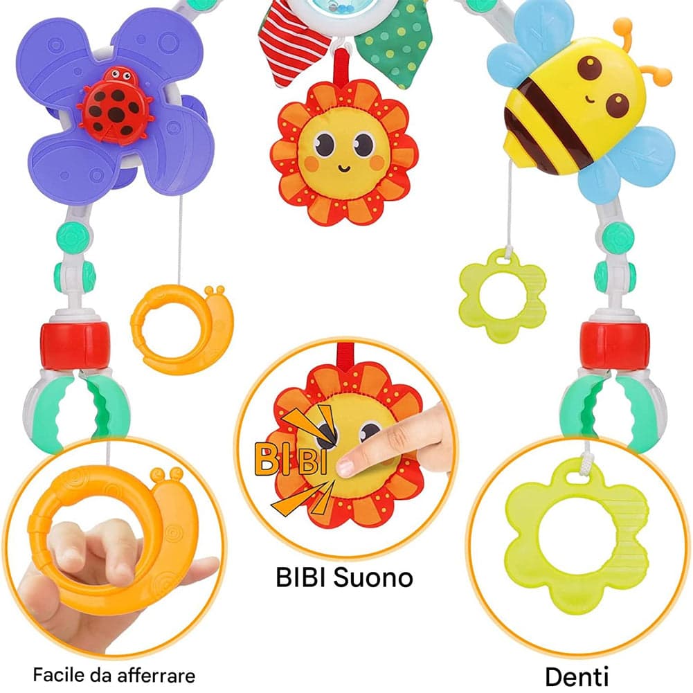 Giostrina Arco per Neonati con Suono e Morsetti Regolabili Giocattolo Educativo in Giochi da passeggino Esplodia - Napoli, commercioVirtuoso.it