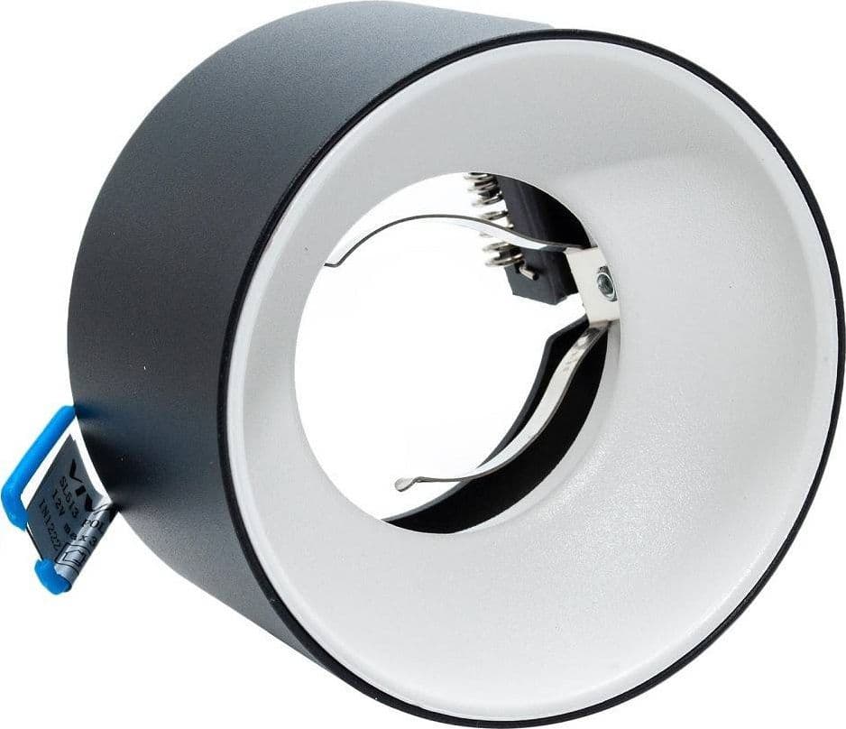 PORTAFARETTO TONDO NERO BIANCO INCASSO 70MM LUCE SOFFITTO LAMPADE LED GU10 GU5.3 in Faretti da soffitto Trade Shop italia - Napoli, commercioVirtuoso.it
