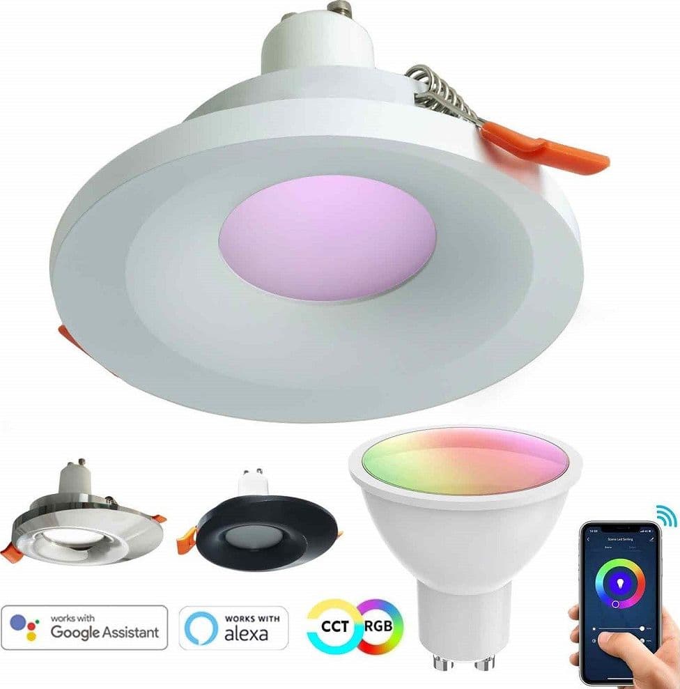 FARETTO LED SMART INCASSO 65MM LED 5W GU10 INTELLIGENTE WIFI RGB CCT ALEXA GOOGLE in Lampadine Wi-Fi Trade Shop italia - Napoli, commercioVirtuoso.it