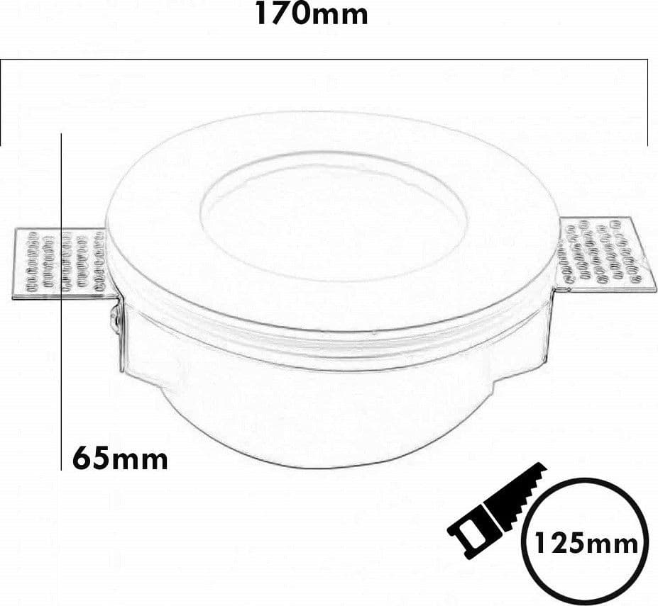 FARETTO SMART GESSO TONDO LED GU10 WIFI LUCE INCASSO RGB CCT ALEXA GOOGLE 125MM in Lampadine Wi-Fi Trade Shop italia - Napoli, commercioVirtuoso.it