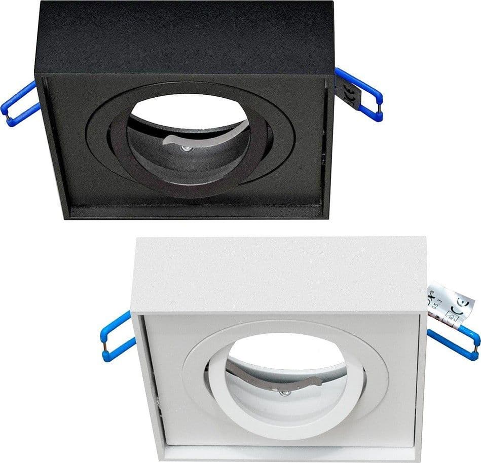 PORTAFARETTO QUADRATO ORIENTABILE INCASSO ESTERNO 85MM LUCE LAMPADE LED GU10 GU5.3 in Faretti da soffitto Trade Shop italia - Napoli, commercioVirtuoso.it
