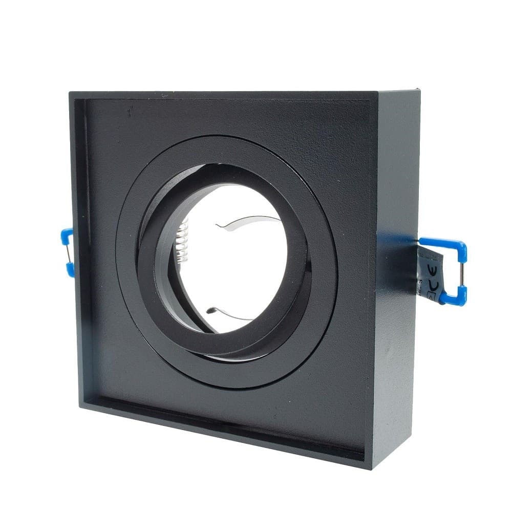 PORTAFARETTO QUADRATO ORIENTABILE INCASSO ESTERNO 85MM LUCE LAMPADE LED GU10 GU5.3 in Faretti da soffitto Trade Shop italia - Napoli, commercioVirtuoso.it