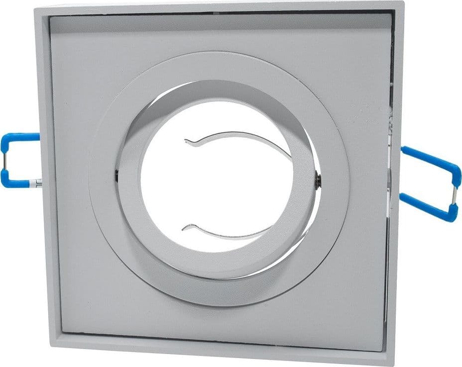 PORTAFARETTO QUADRATO ORIENTABILE INCASSO ESTERNO 85MM LUCE LAMPADE LED GU10 GU5.3 in Faretti da soffitto Trade Shop italia - Napoli, commercioVirtuoso.it