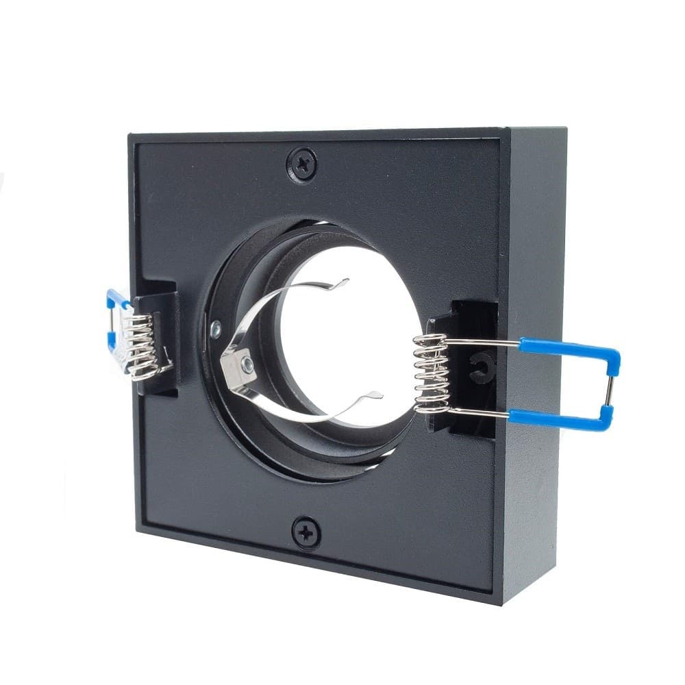 PORTAFARETTO QUADRATO ORIENTABILE INCASSO ESTERNO 85MM LUCE LAMPADE LED GU10 GU5.3 in Faretti da soffitto Trade Shop italia - Napoli, commercioVirtuoso.it