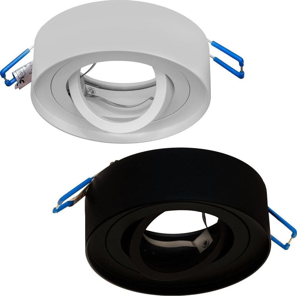 PORTAFARETTO ORIENTABILE TONDO INCASSO ESTERNO 85MM LUCE LAMPADE LED GU10 GU5.3 in Faretti da soffitto Trade Shop italia - Napoli, commercioVirtuoso.it