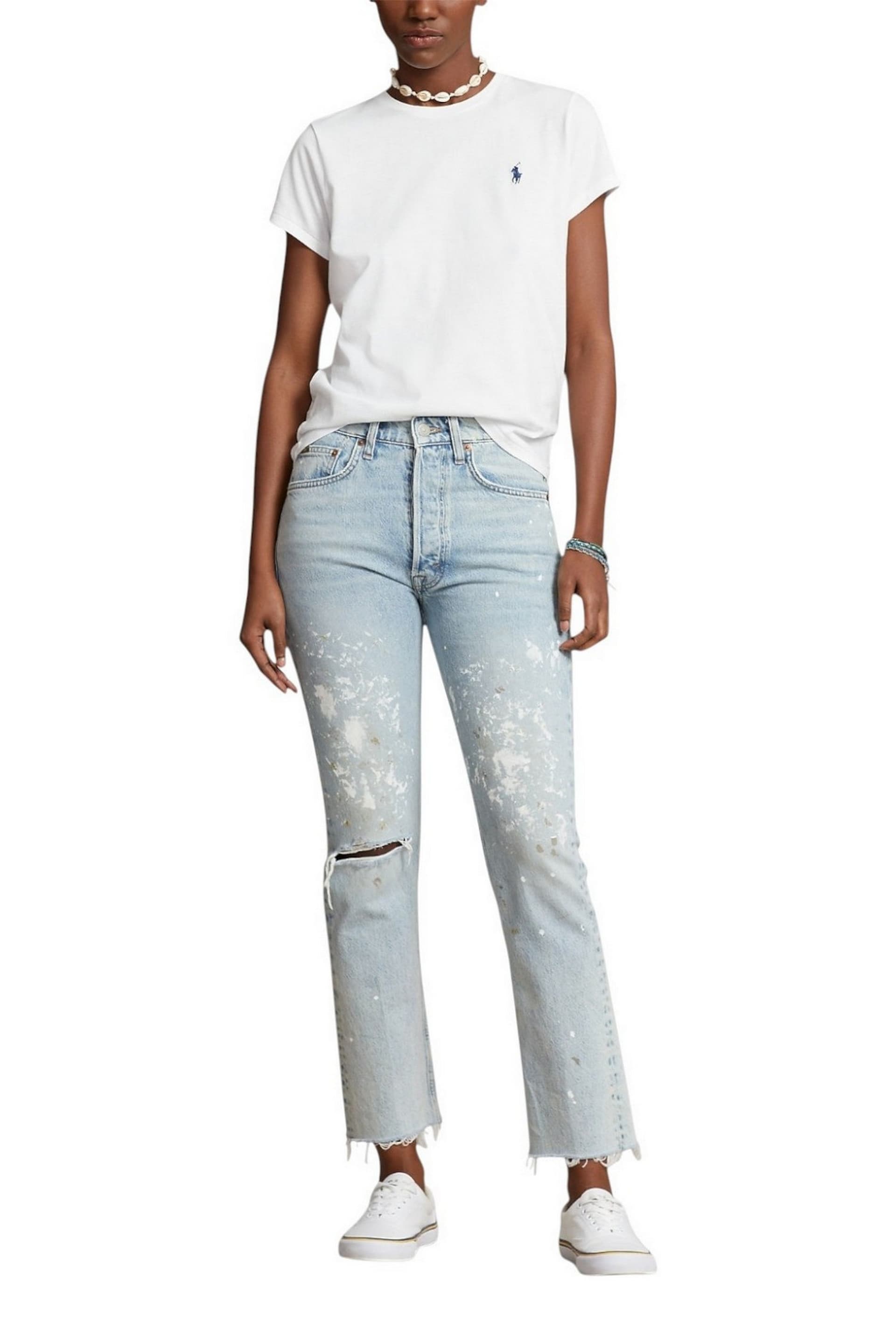 Ralph Lauren T-shirt e Polo Bianco da donna in T-shirt Drestige - Casamassima, commercioVirtuoso.it