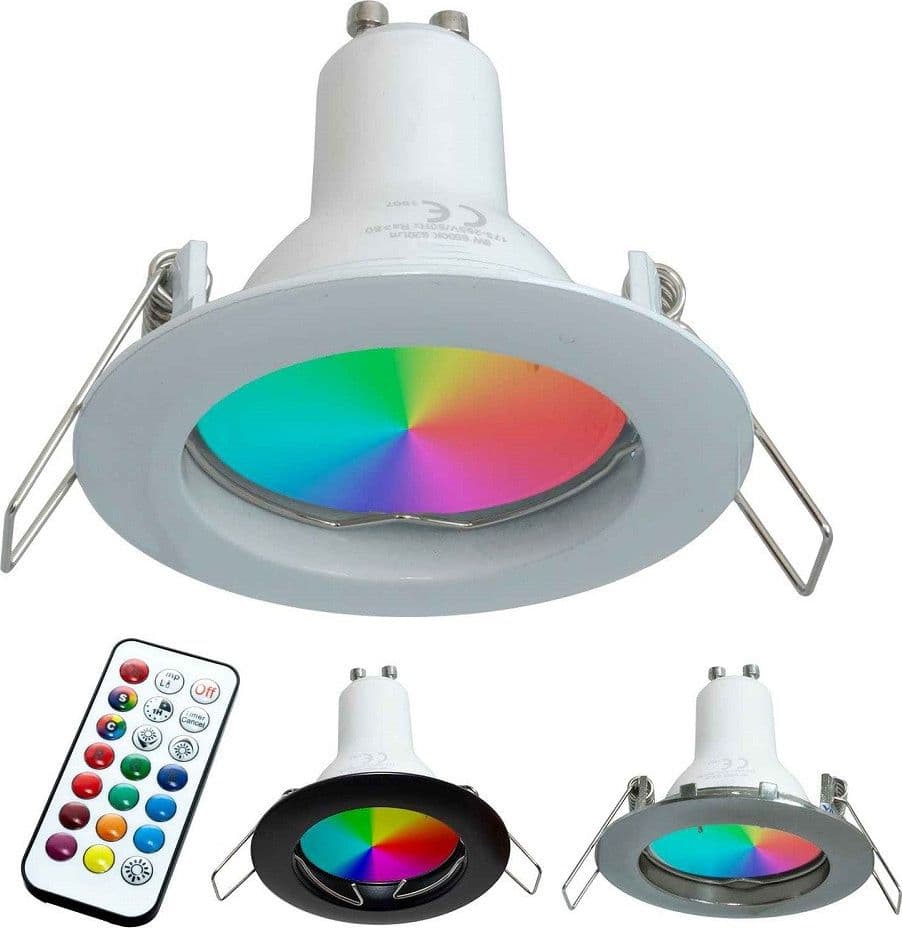 FARETTO LED 6 W INCASSO 6CM TONDO RGB+3000K RGBW GU10 EFFETTI LUCE COLORATA 230V in Lampadine a LED Trade Shop italia - Napoli, commercioVirtuoso.it