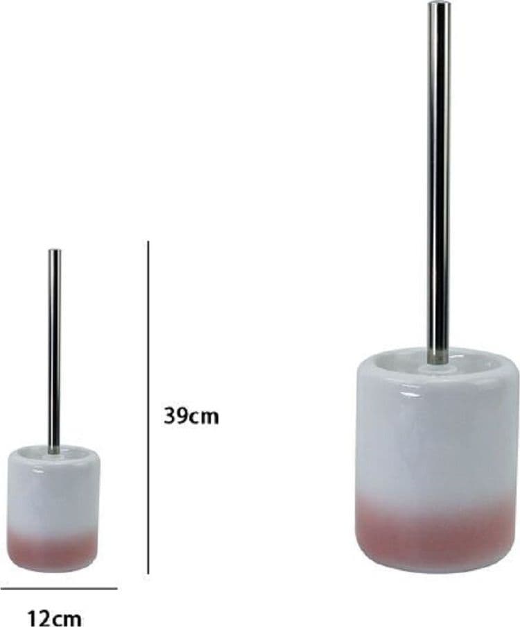 PORTASCOPINO PER ARREDO BAGNO WC TOILETTE BIANCO ROSA CON SCOPINO COMPLETO 59909 in Scopini e porta scopini Trade Shop italia - Napoli, commercioVirtuoso.it