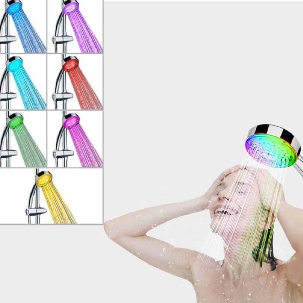 SOFFIONE LED RGB DOCCETTA A TELEFONO 25 CM CROMOTERAPIA DOCCIA EMOZIONALE 79899 in Telefoni doccia Trade Shop italia - Napoli, commercioVirtuoso.it