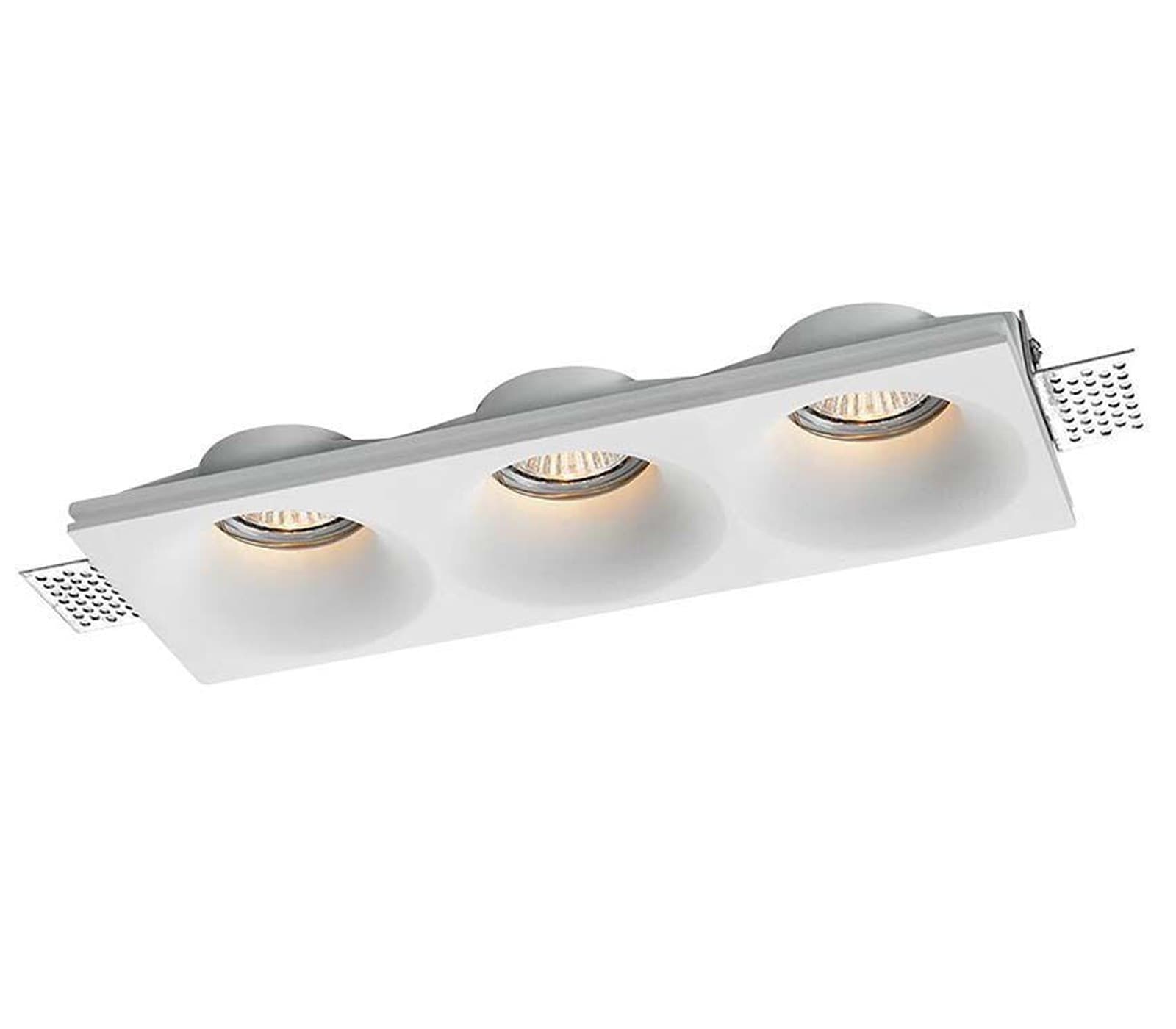 PORTA FARETTO IN GESSO A SCOMPARSA 3 LED FORI DA INCASSO SOFFITTO VERNICIABILE in Faretti da soffitto Trade Shop italia - Napoli, commercioVirtuoso.it