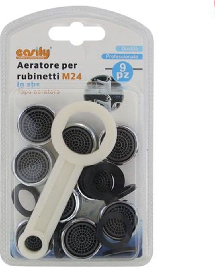 KIT 9PZ AERATORI PER RUBINETTO M24 IN ABS 24MM CHIAVE SERRAGGIO GUARNIZIONI 59031 in Aeratori Trade Shop italia - Napoli, commercioVirtuoso.it